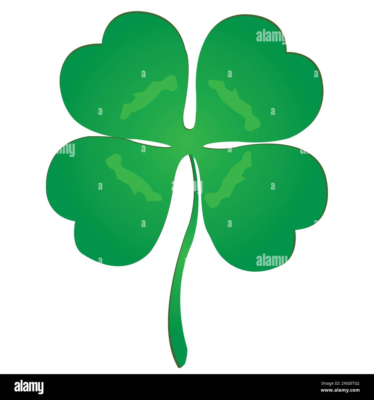 Premium Vector  Four leaf clover 3d isolated on white background. clover  leaf, the symbol of st. patricks day