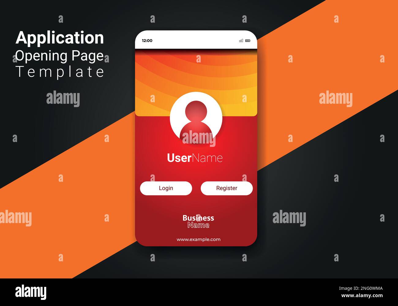 Landing page template. Home page for app design. Ui page vector design