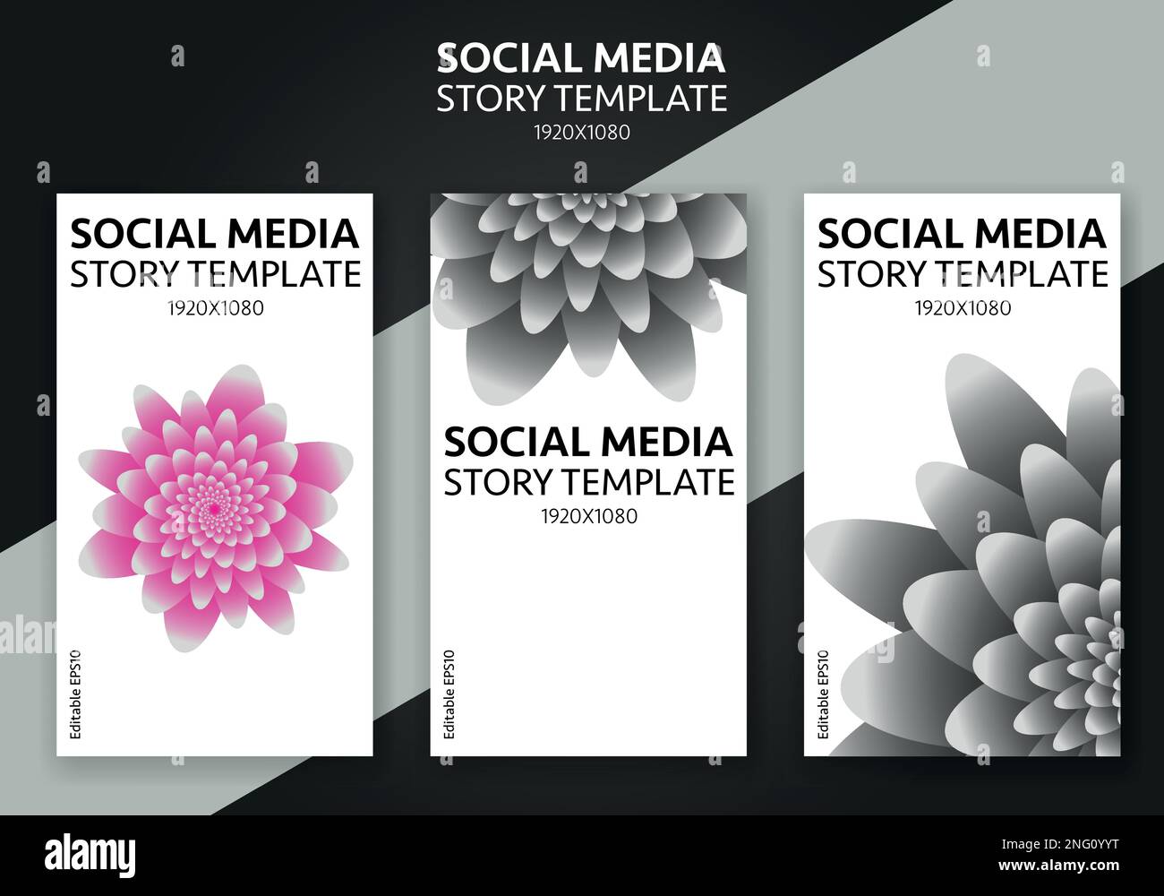 Story template for social media - editable story cover design for business Stock Vector