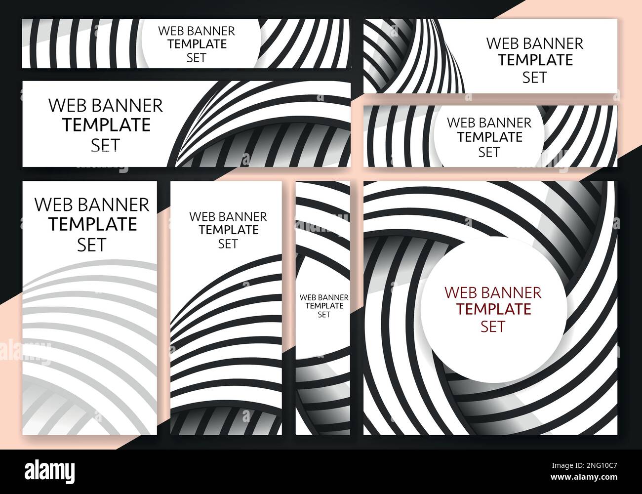 Business banner design web template Set, Horizontal header web banner ...