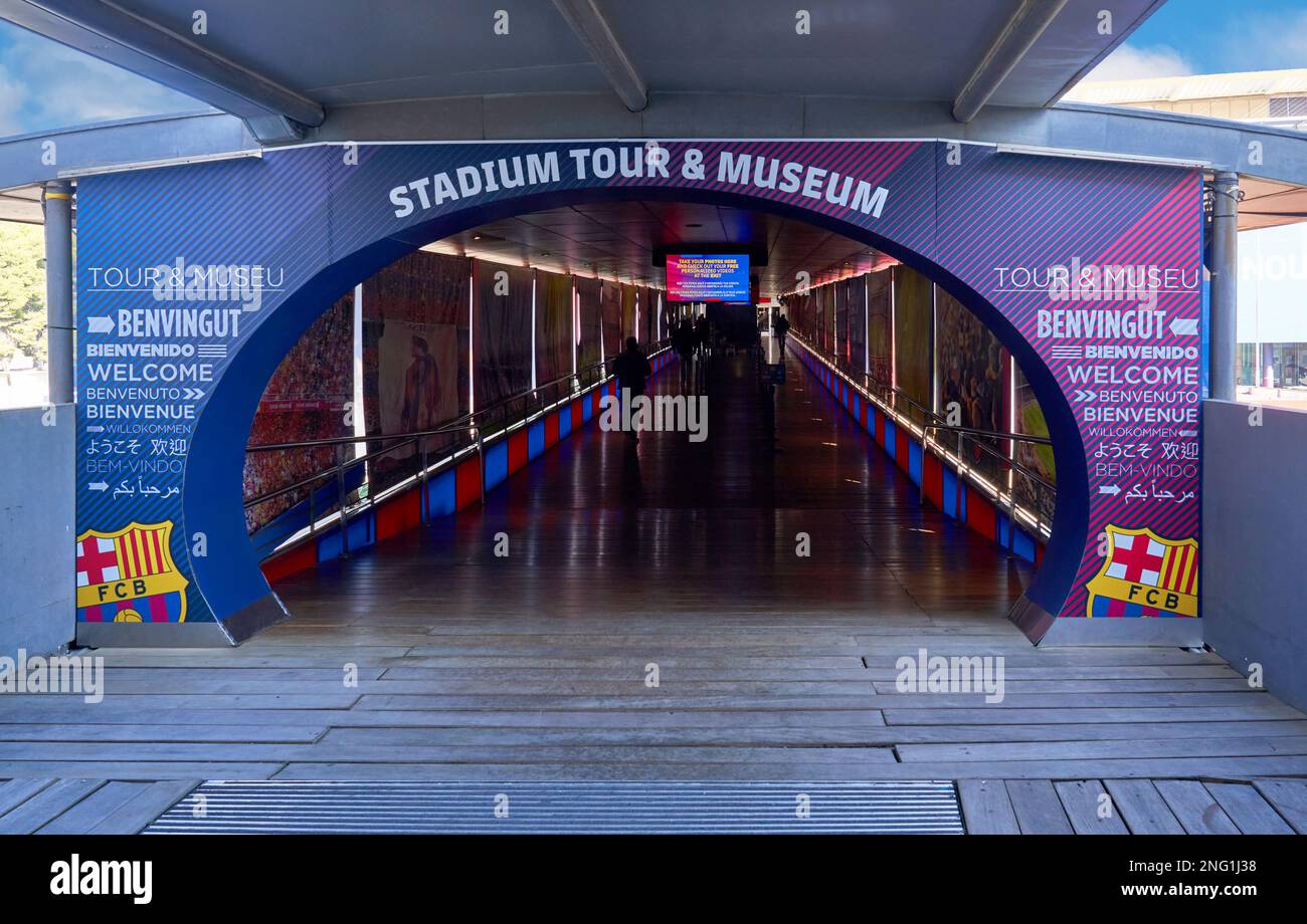 At the entrance to the stadium tour Stock Photo