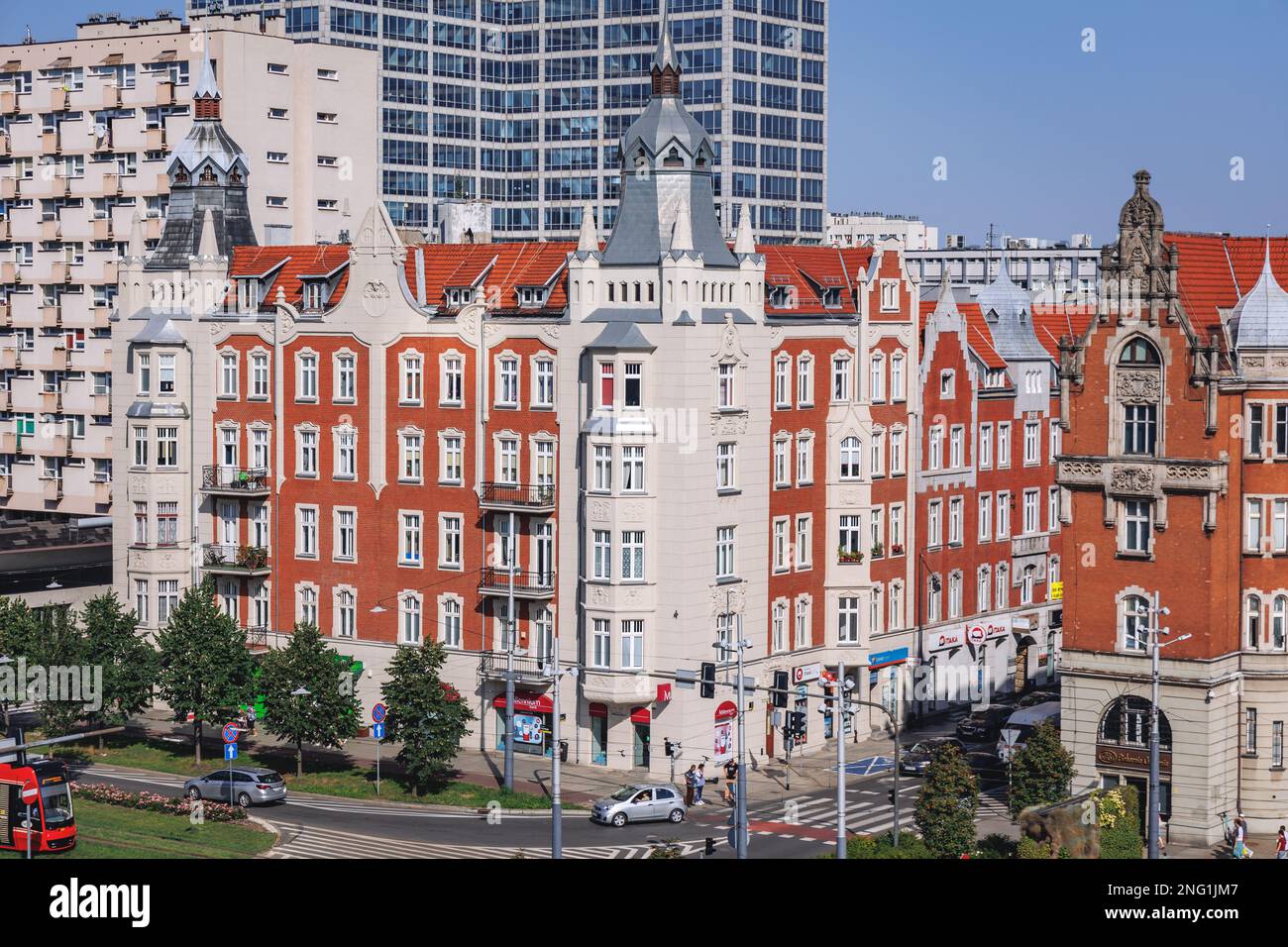 Historic tenement house in Katowice city, Silesia region of Poland Stock Photo Alamy