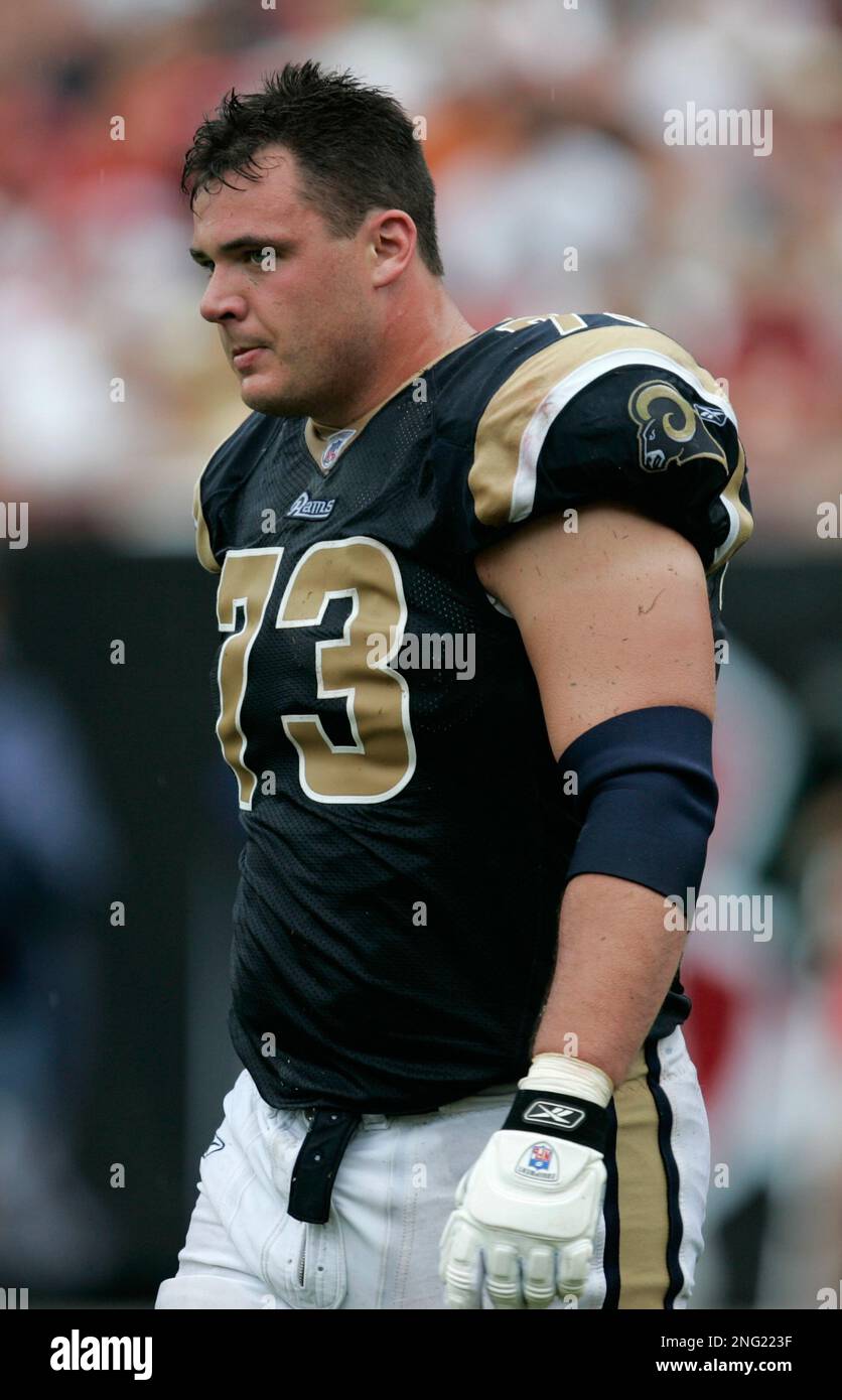St. Louis Rams guard Adam Goldberg during a football game against the Tampa  Bay Buccaneers, Sunday Sept. 23, 2007 in Tampa, Fla. (AP Photo/Chris  O'Meara Stock Photo - Alamy