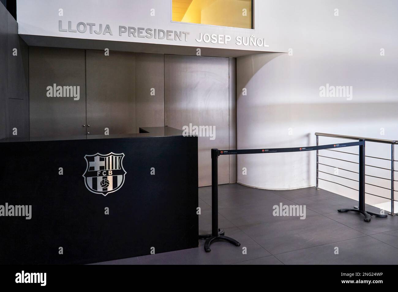 Presidential lounge at Camp Nou arena - the official playground of FC Barcelona Stock Photo