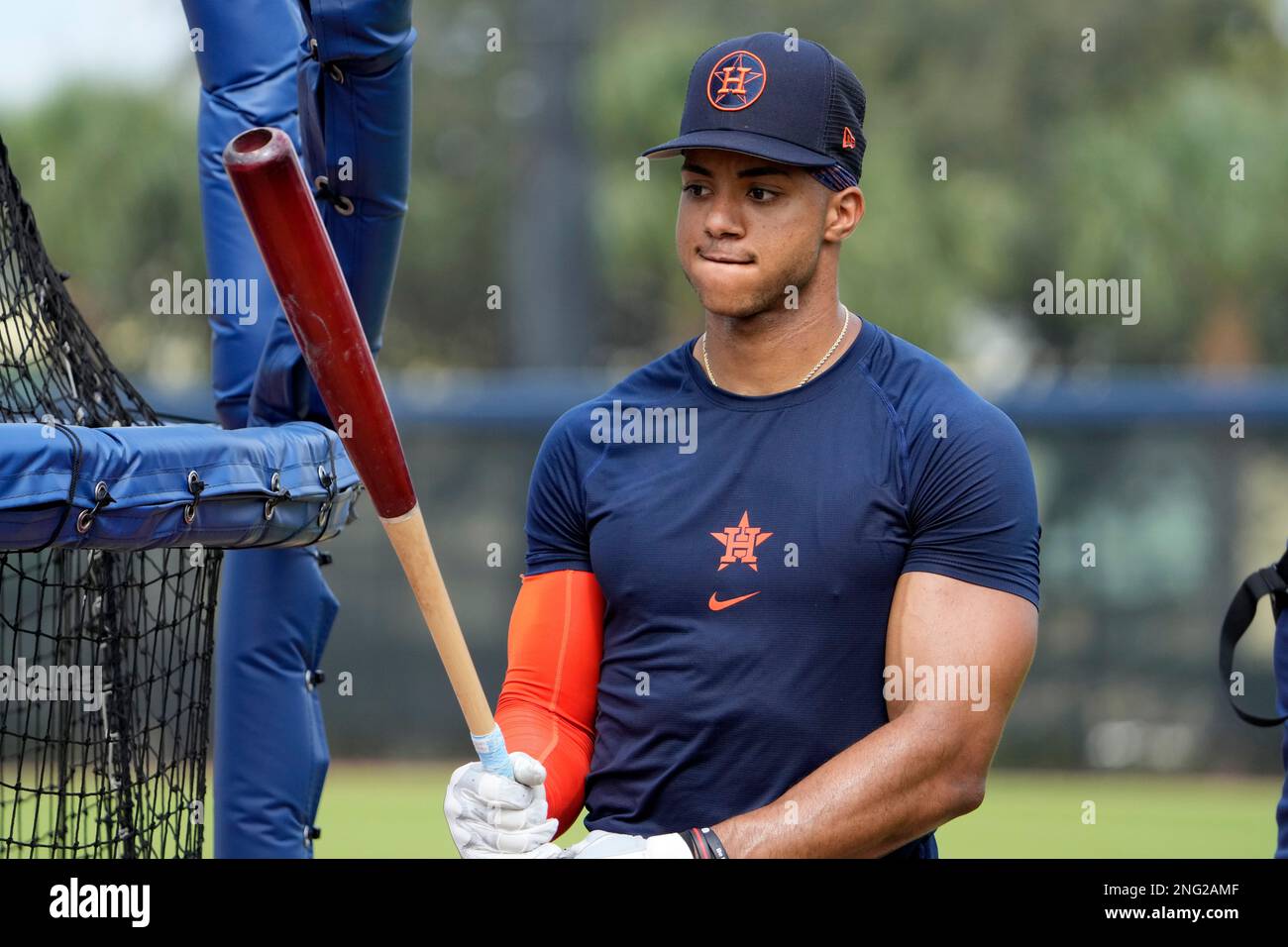 Infielder Jeremy Pena of the Houston Astros poses for a picture