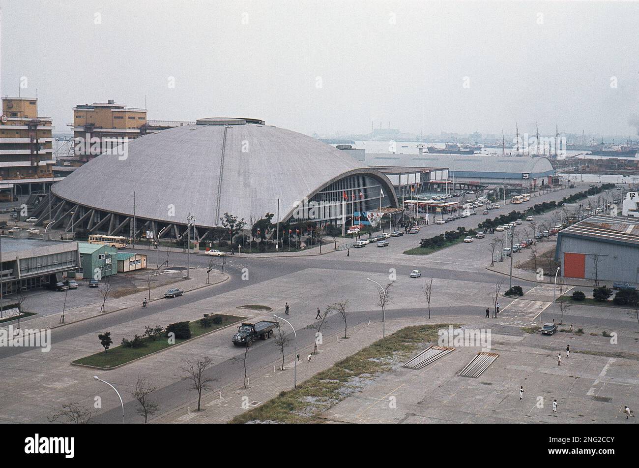 Reclaimed lands along the Tokyo Bay. Factories and warehouses have been