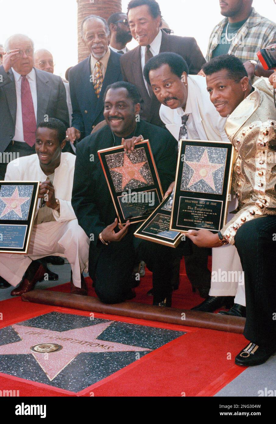 The Temptations, from left to right, Theo Peoples, Otis Williams 