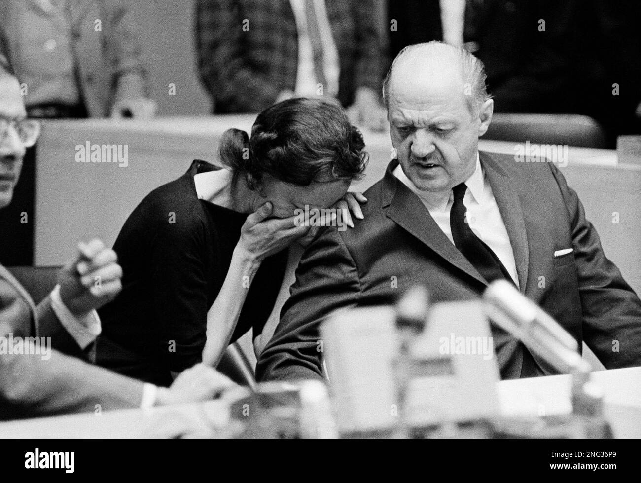 Gertrude Baniszewski, 37, breaks into tears beside her attorney(05)