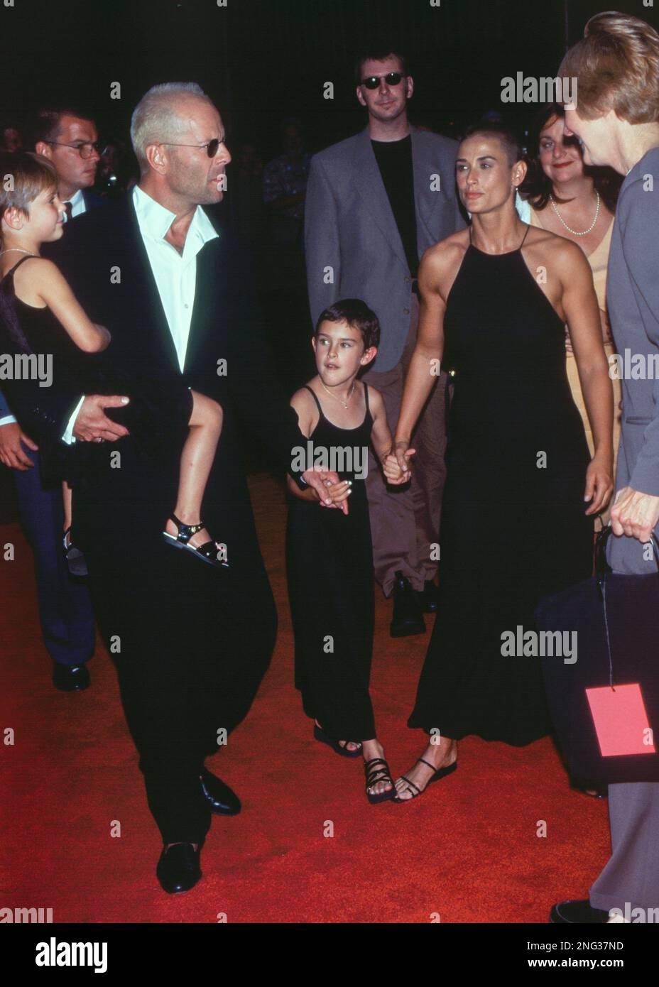 Actors Demi Moore and Bruce Willis with their children, Scout and Rumer ...