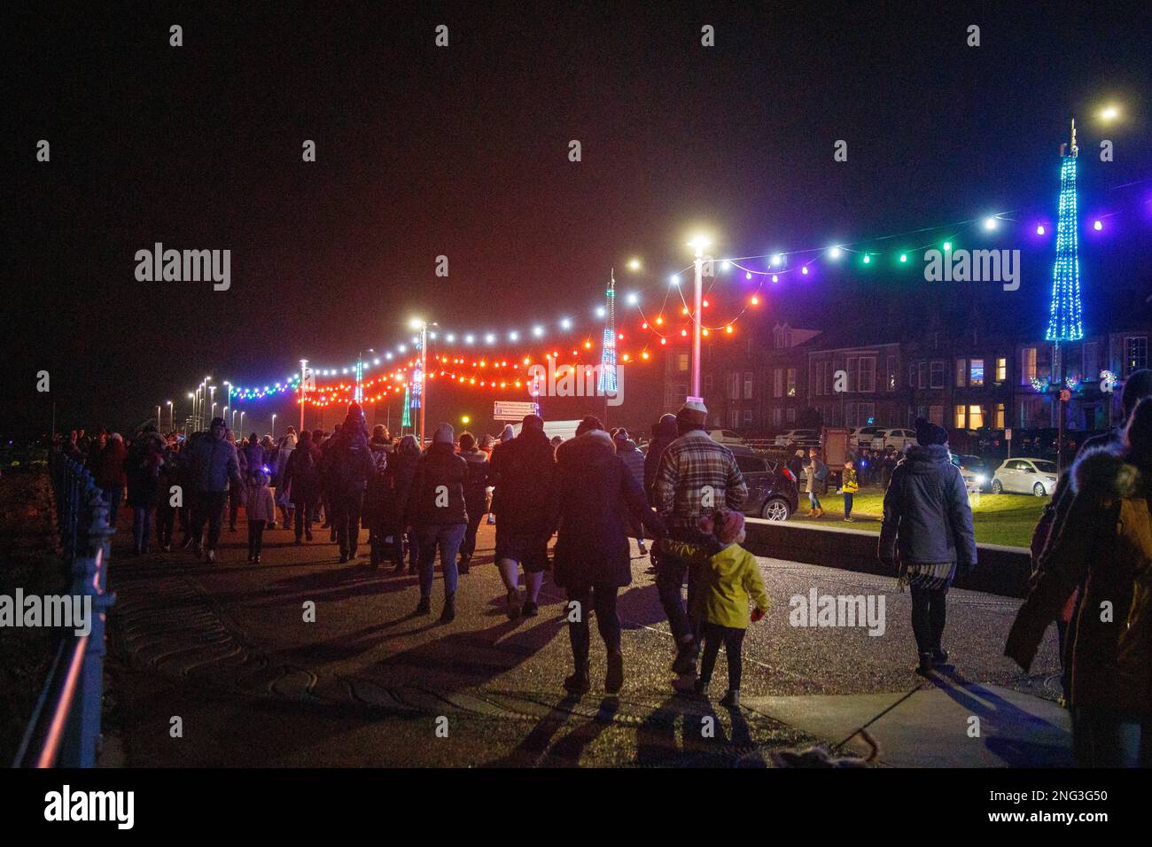 Morecambe, Lancashire, UK. 17th Feb, 2023. Pictures of the light and
