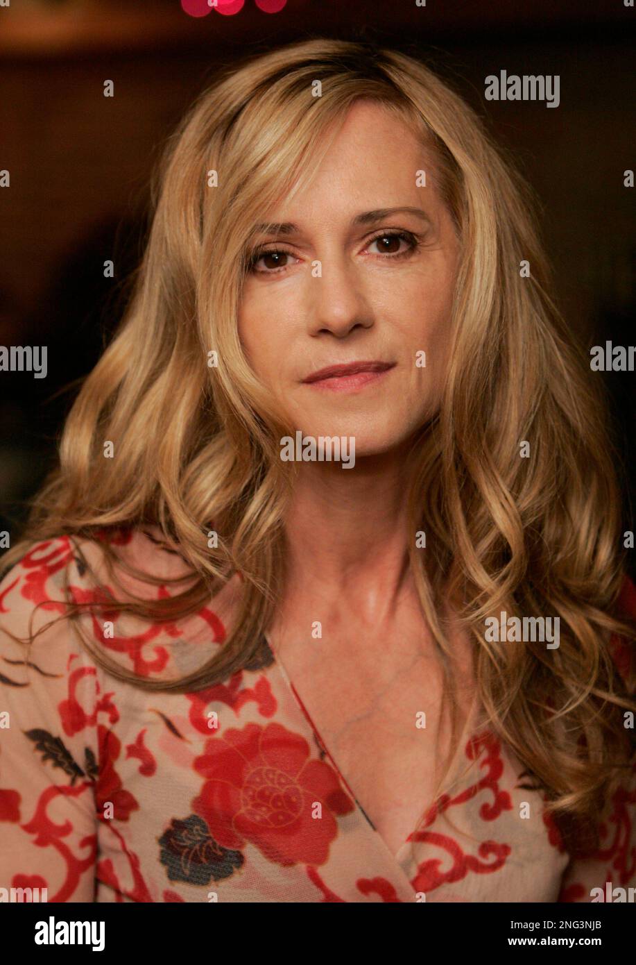 Actress Holly Hunter poses on the set of her television
