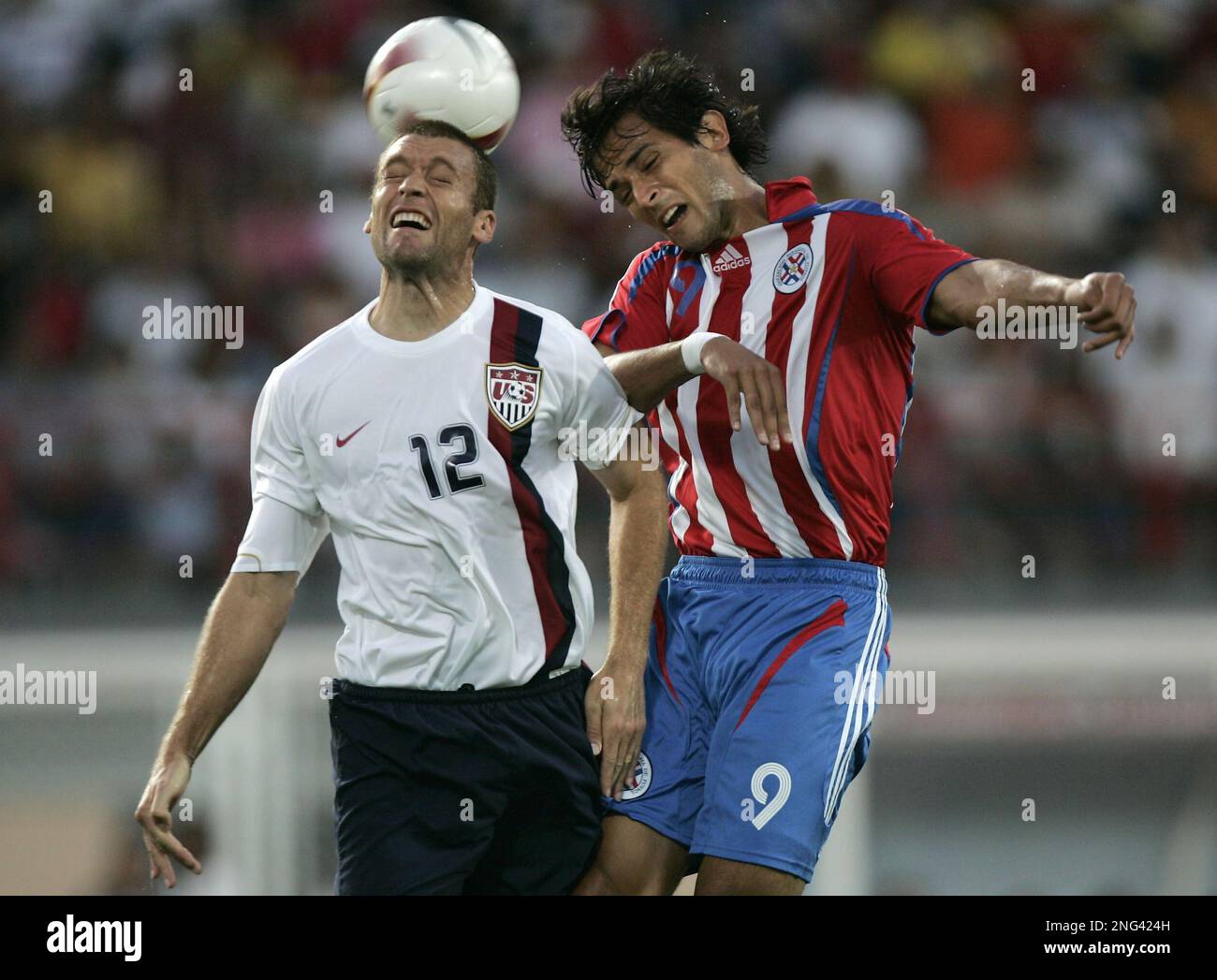 Paraguay's Roque Santa Cruz during the 2010 FIFA World Cup South Africa 1/8  of final Soccer match, Paraguay vs Japan at Loftus Versfeld football  stadium in Pretoria, South Africa on June 29