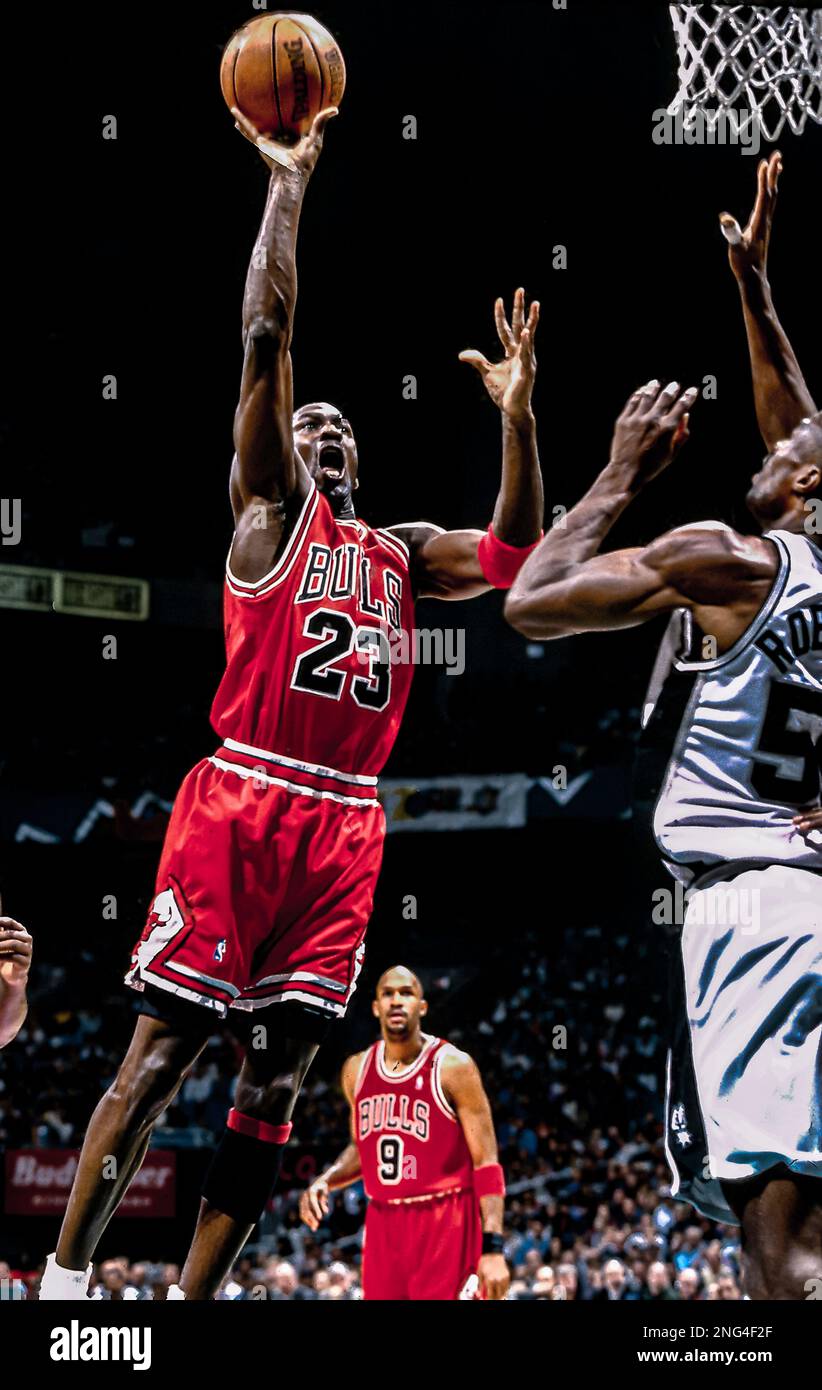Basketball NBA Michael Jordan, Chicago Bulls in 1998. Stock Photo