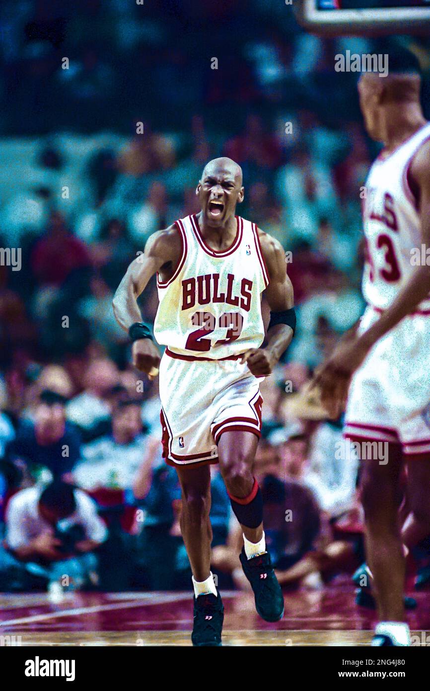 Chicago bulls michael jordan trophy hi-res stock photography and