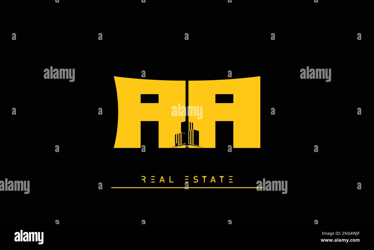 Real Estate letters Initials Monogram logo AA Stock Vector Image & Art