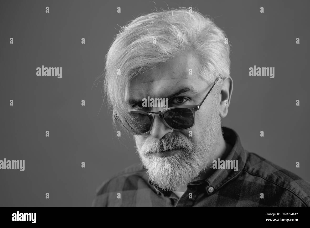 Trendy middle aged man Black and White Stock Photos & Images - Alamy