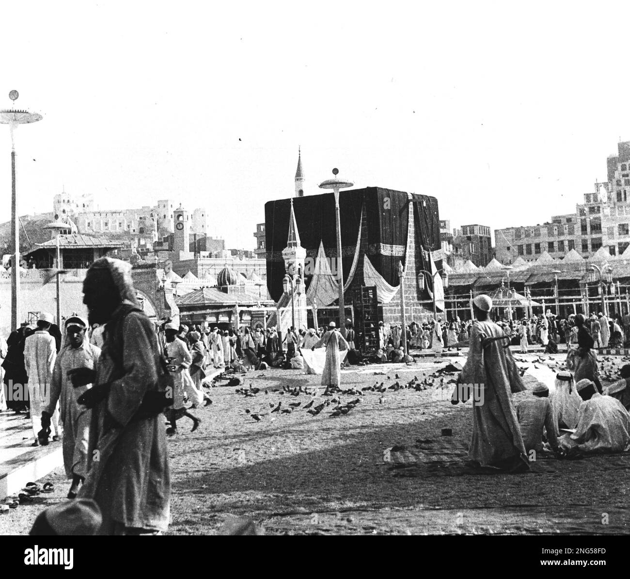 Muslims visit the Kaaba, the Sacred House of Allah, during a pilgrimage