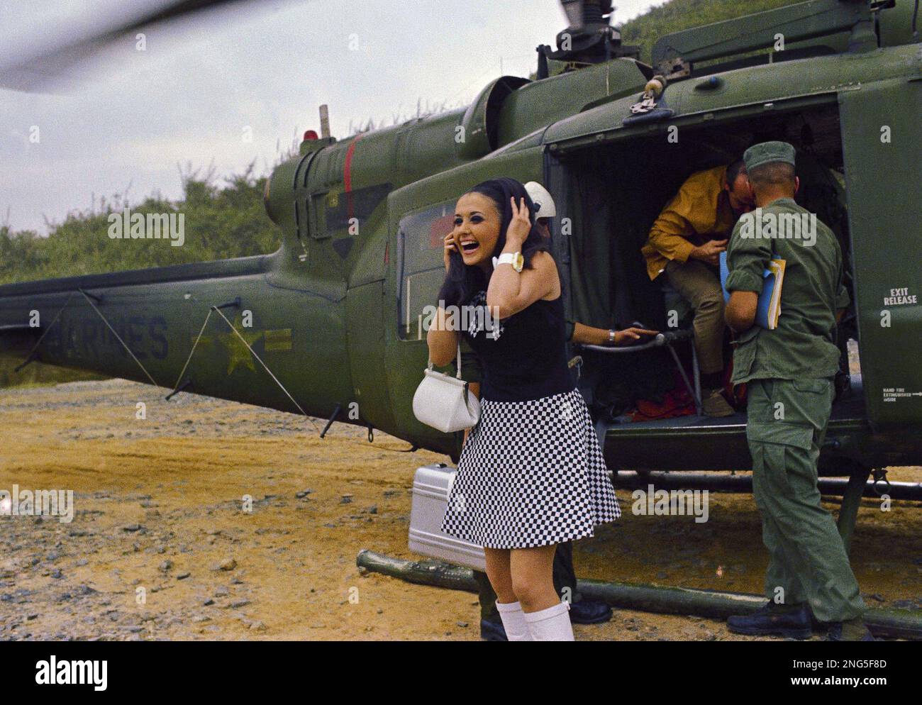 Madeleine Hartog Bell, Miss World of Peru, is shown in Danang, Vietnam