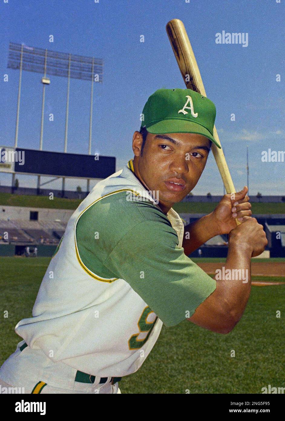 Oakland Athletics' player Reggie Jackson is shown with fans in