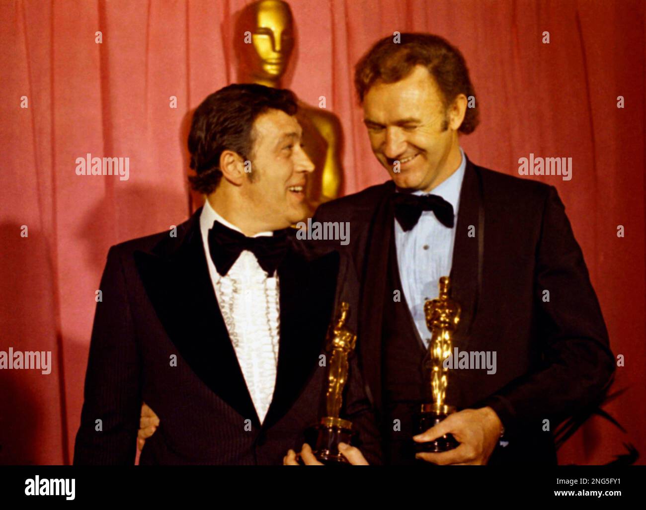 Philip D'Antoni wins an Oscar for The French Connection and Gene Hackman  wins for best actor at the Academy Awards, March 27, 1971 at the Dorothy  Chandler Pavilion, Los Angeles. (AP Photo