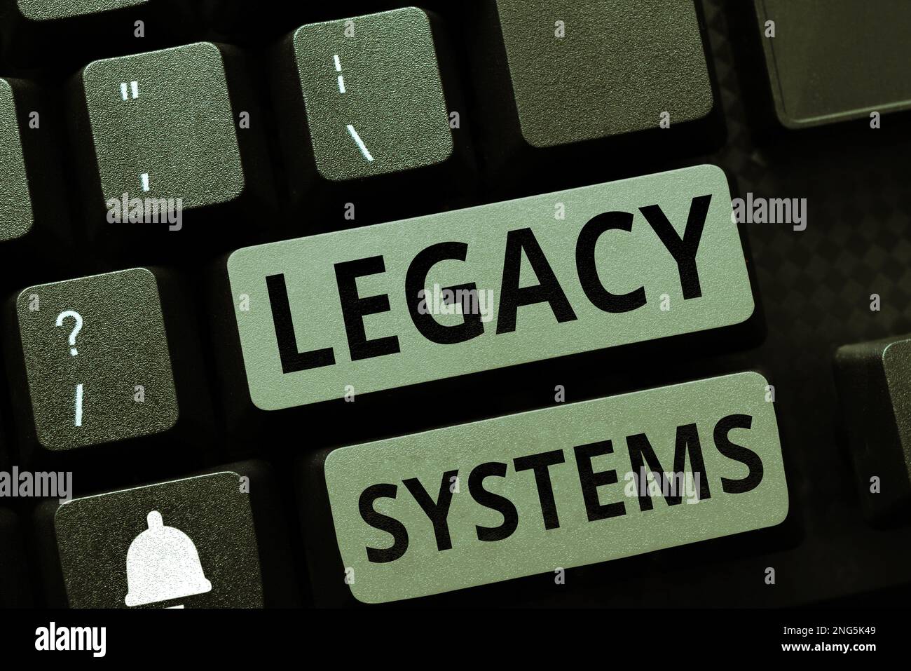 Sign displaying Legacy Systems. Internet Concept old method technology computer system or application program Stock Photo