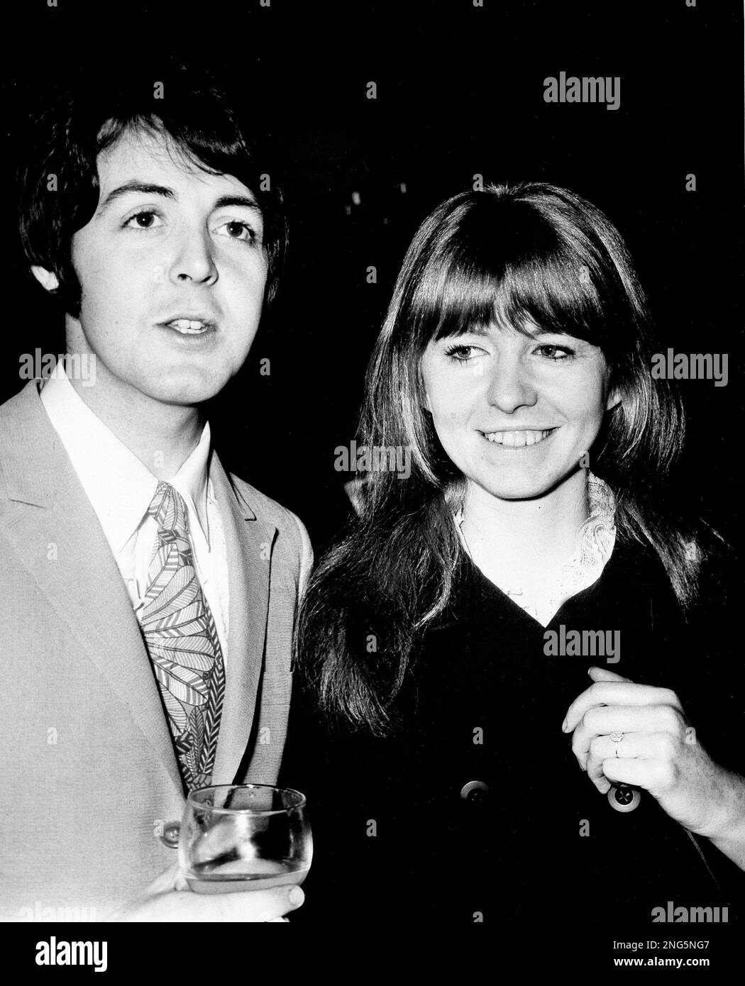 The Beatles' Paul McCartney and actress Jane Asher are seen at the ...