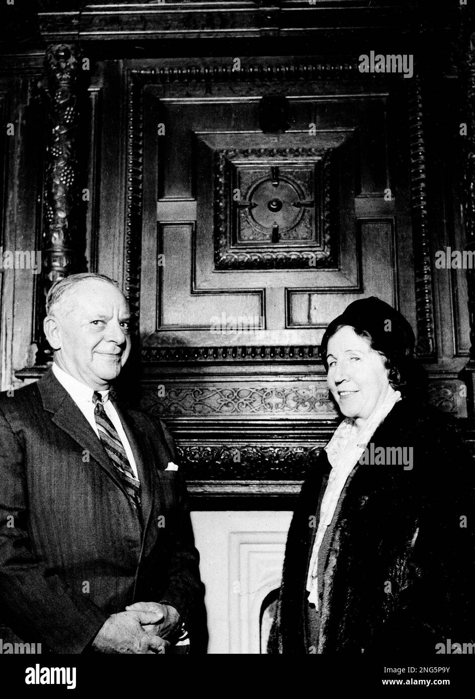 Founder of Occidental Petroleum Corp., Dr. Armand Hammer and his wife