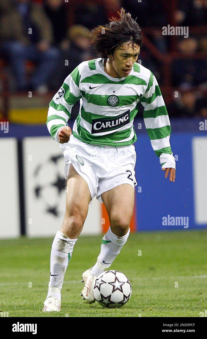 Japan's Shunsuke Nakamura, of Celtic, in action during a Champions
