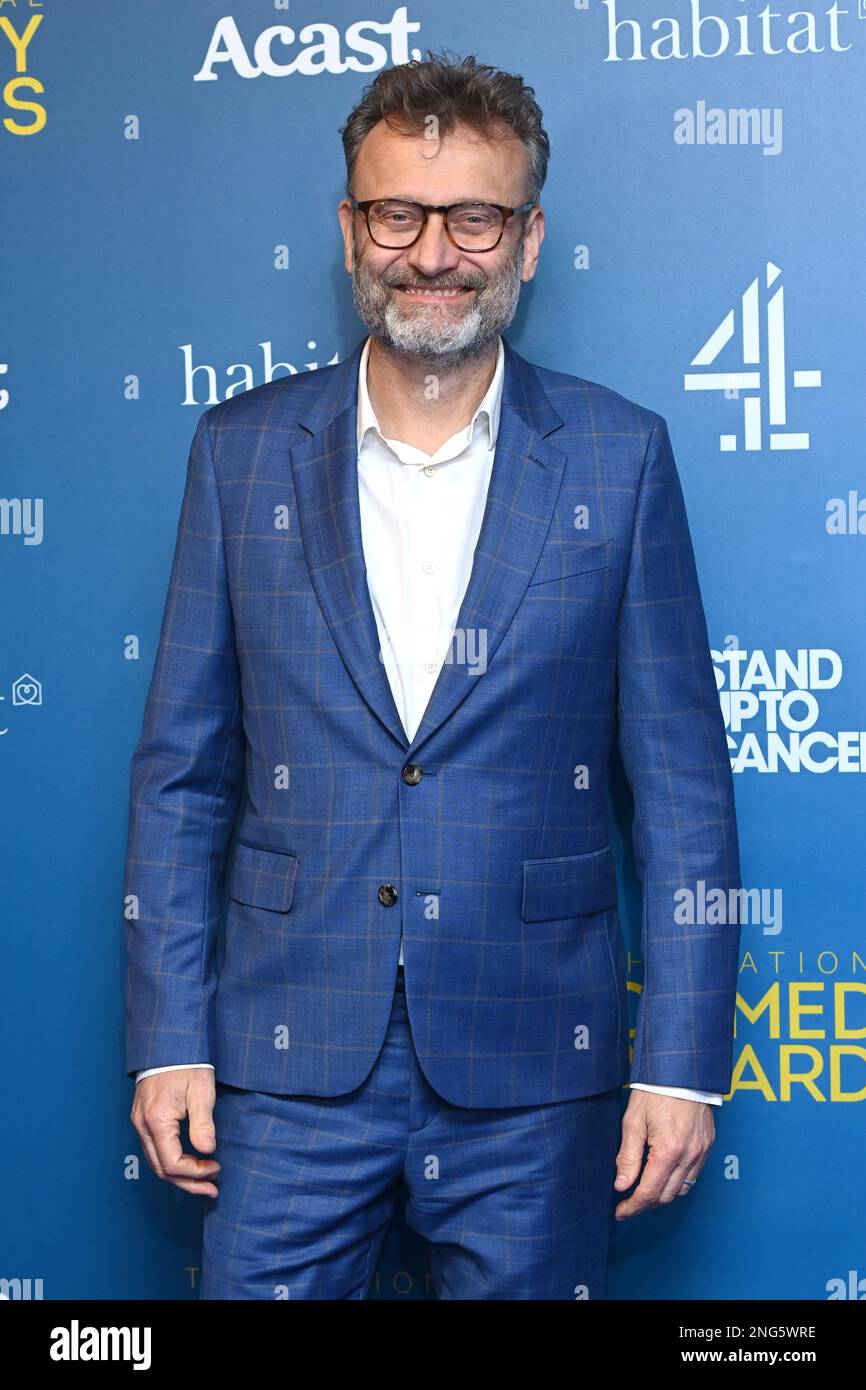 London, UK. 17 February 2023. Hugh Dennis attending the The National