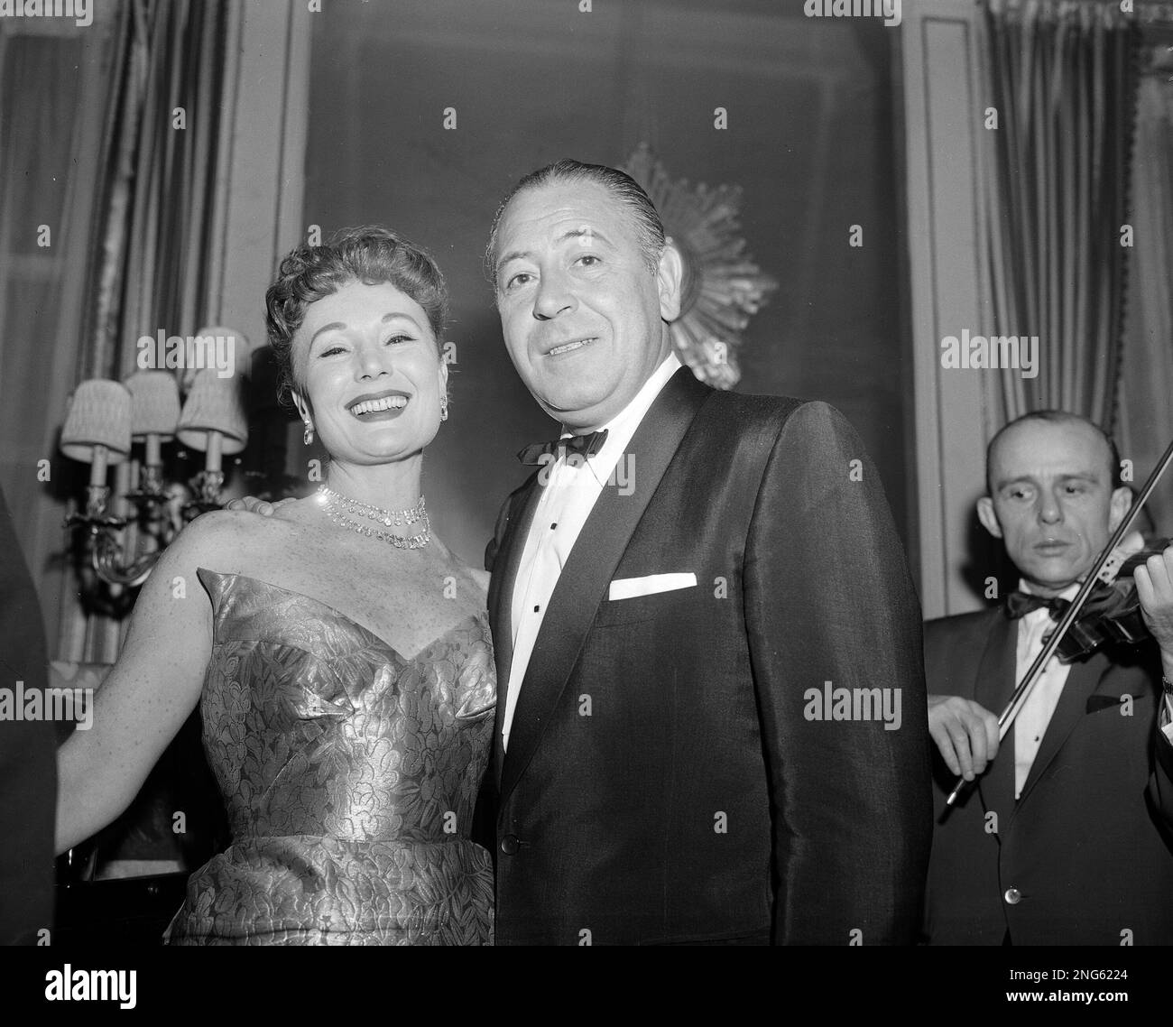 Actress Magda Gabor and contractor Arthur Gallucci pose together at the ...