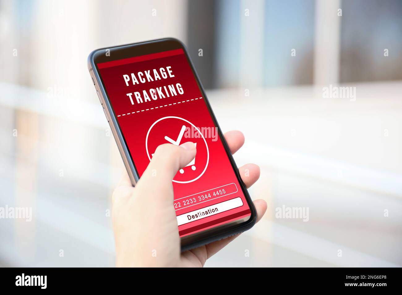 Customer checking shipment tracking hi-res stock photography and images ...