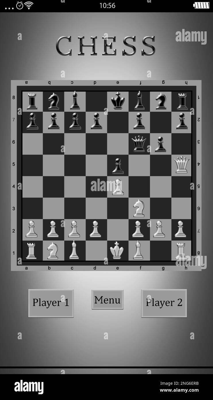 Illustration of chessboard with pieces. Online game Stock Photo Alamy