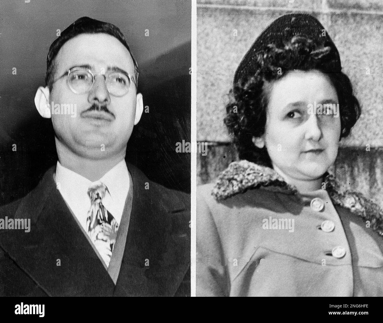 Here are closeup Facial studies of Julius and Ethel Rosenberg, the