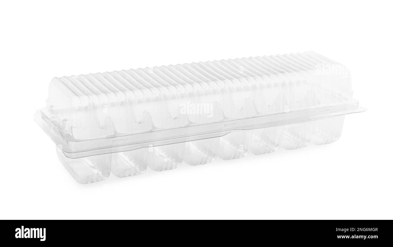 Disposable plastic lunch box isolated on white Stock Photo - Alamy