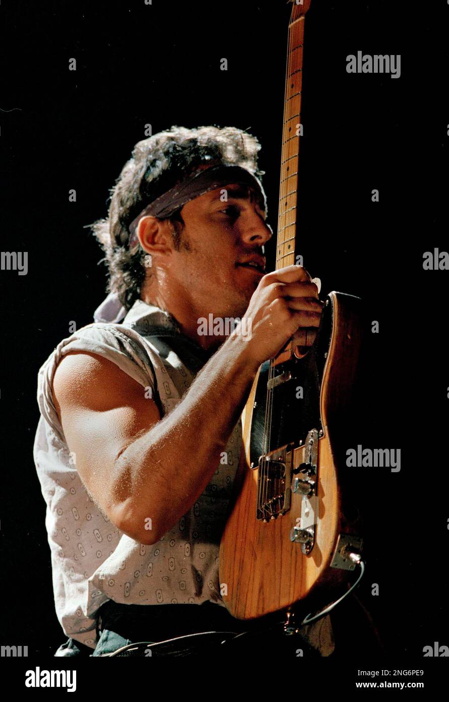Rocker Bruce Springsteen is seen during his concert at the Meadowlands