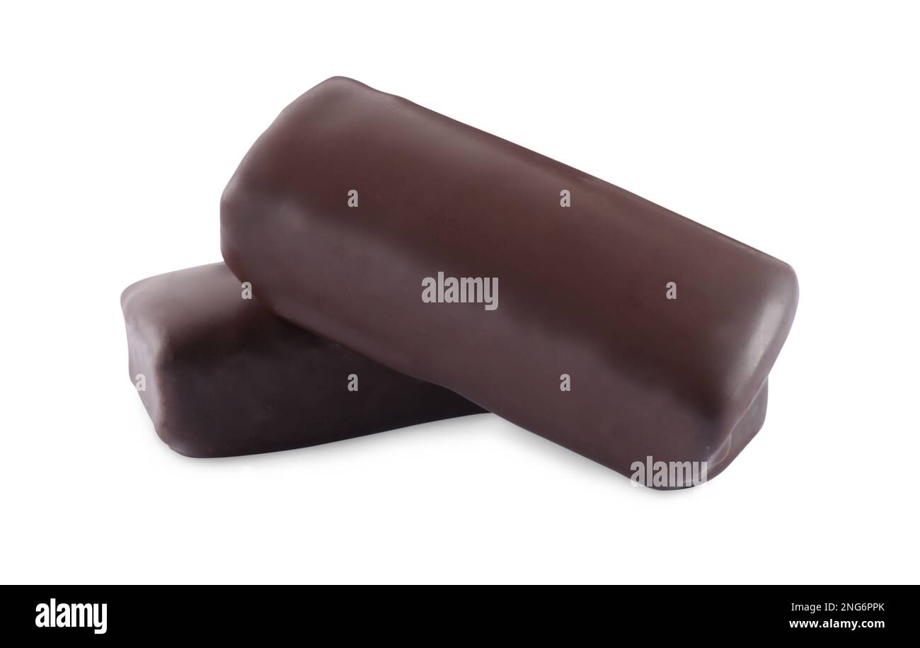 Delicious glazed curd snack on white background Stock Photo - Alamy