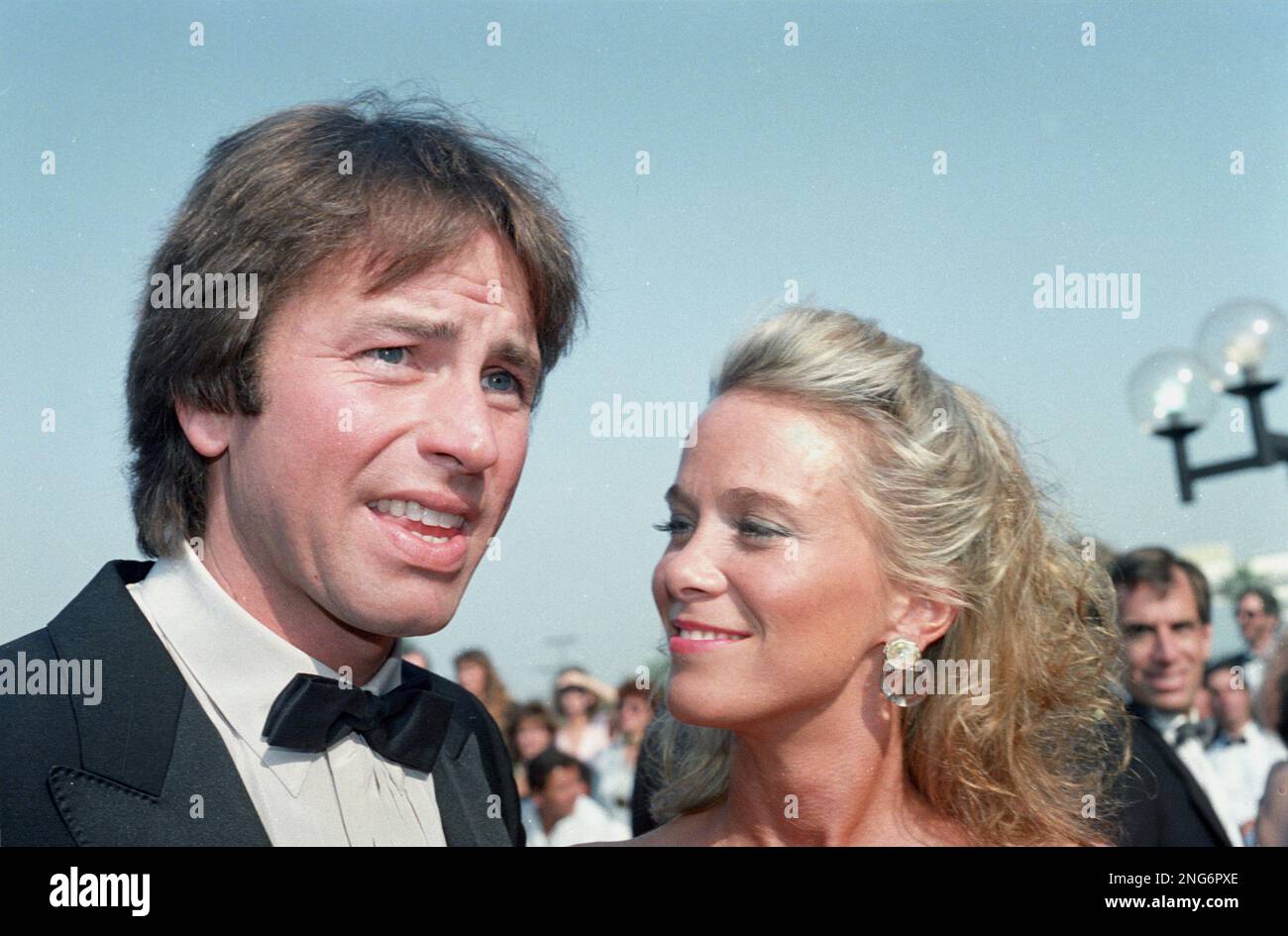 Actor John Ritter and his wife Nancy Morgan arrive for the Emmy Awards