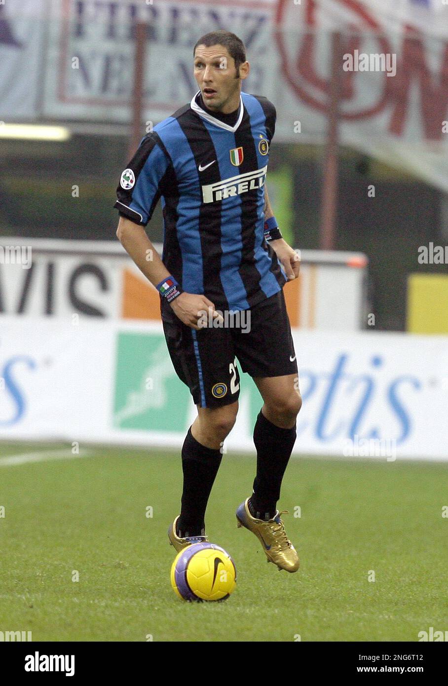 Inter Milan's Marco Materazzi During Inter Vs Fiorentina At The San ...