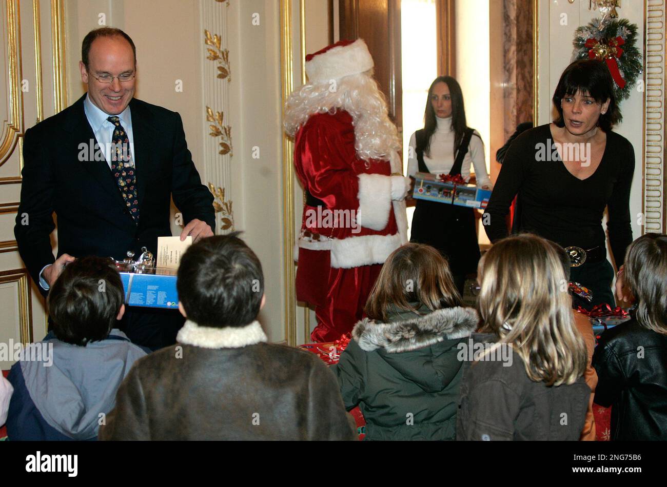 Prince Albert II of Monaco, left, and his sister Princess Stephanie of(00)