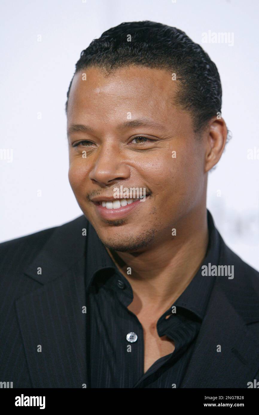 Actor Terrence Howard arrives at the film premiere of "Pursuit of