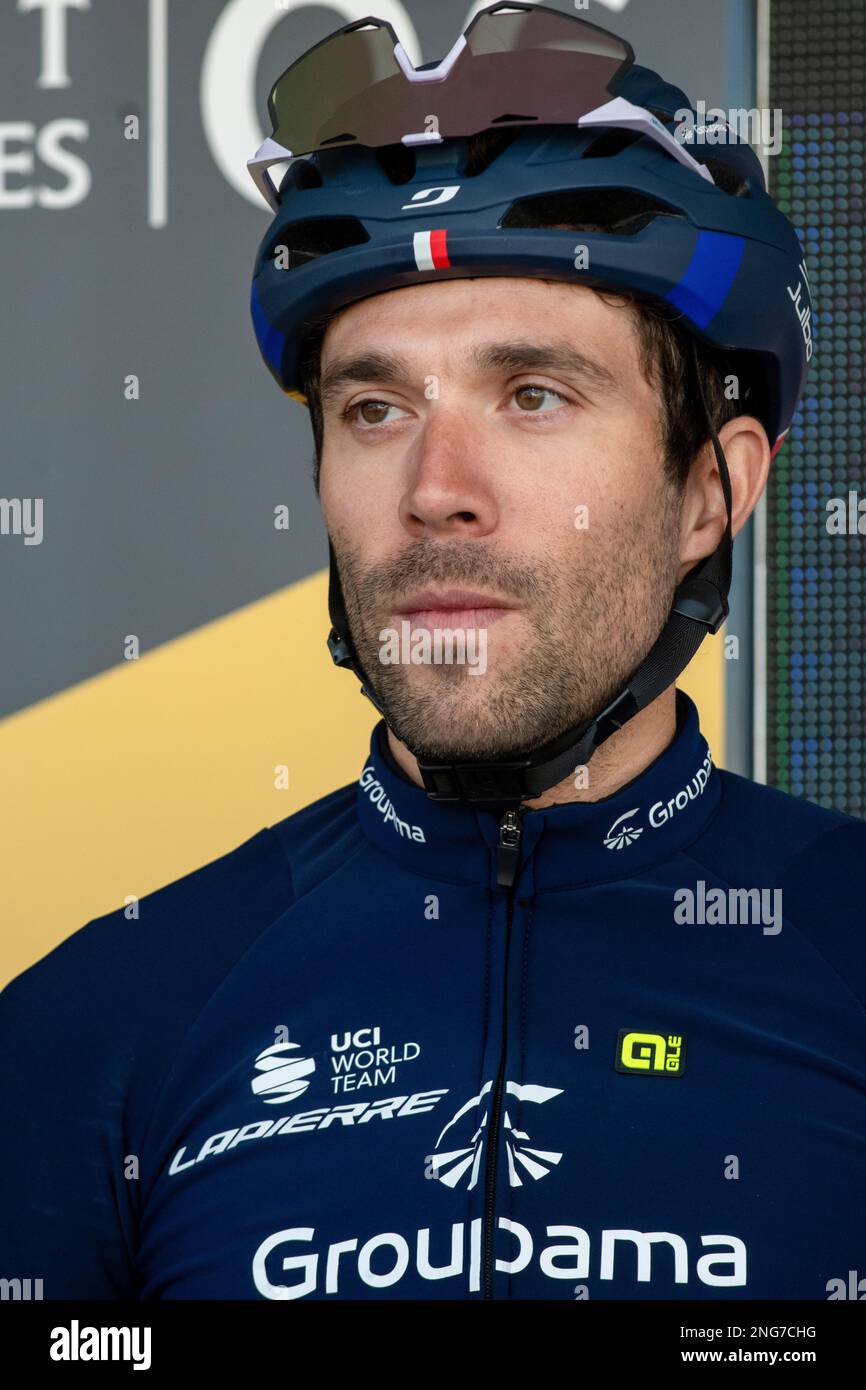 Saint Raphael, France. 17th Feb, 2023. Portrait of french rider Thibaud Pinot (team Groupama fdj