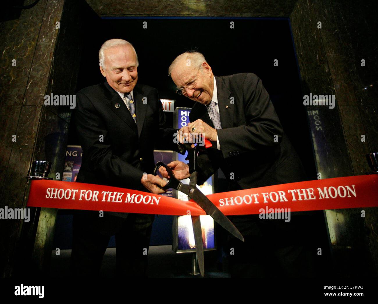 Gemini 12 Astronauts Buzz Aldrin, left, and Jim Lovell struggle with a ...