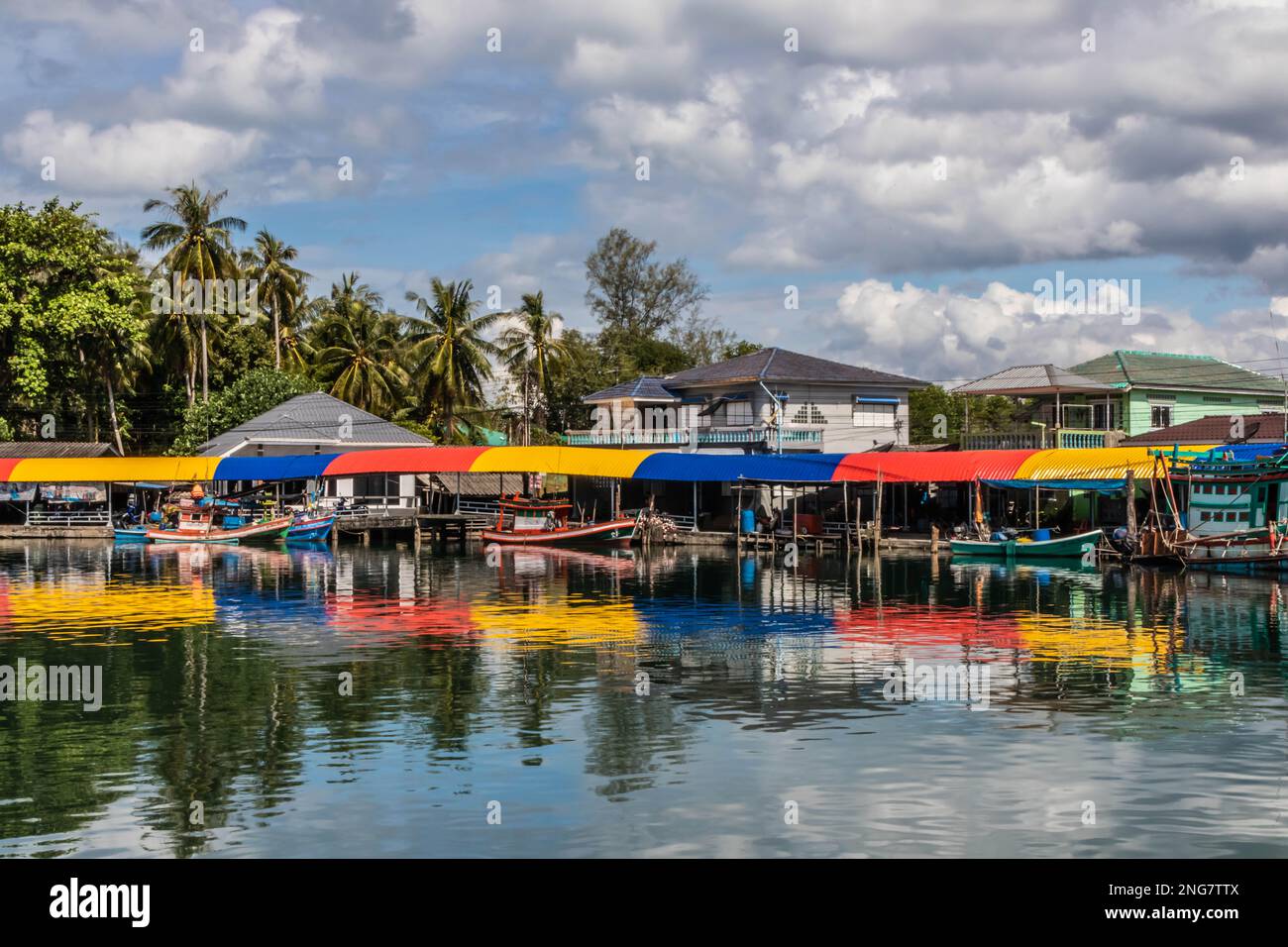 Typical Thai fishing village, Trat, Thailand Stock Photo Alamy