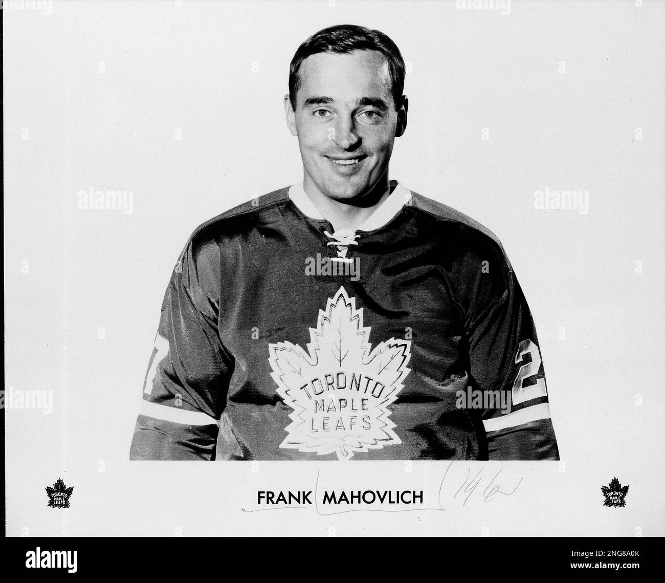 Canadian professional hockey player Frank Mahovlich, left wing for