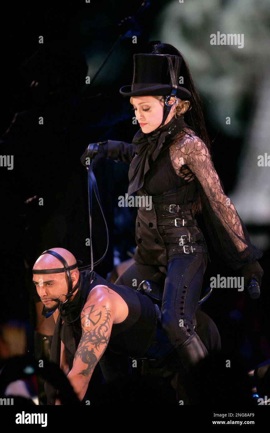 Madonna performs in one of her worldwide 