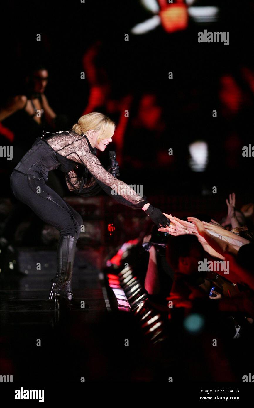 Madonna performs in one of her worldwide 