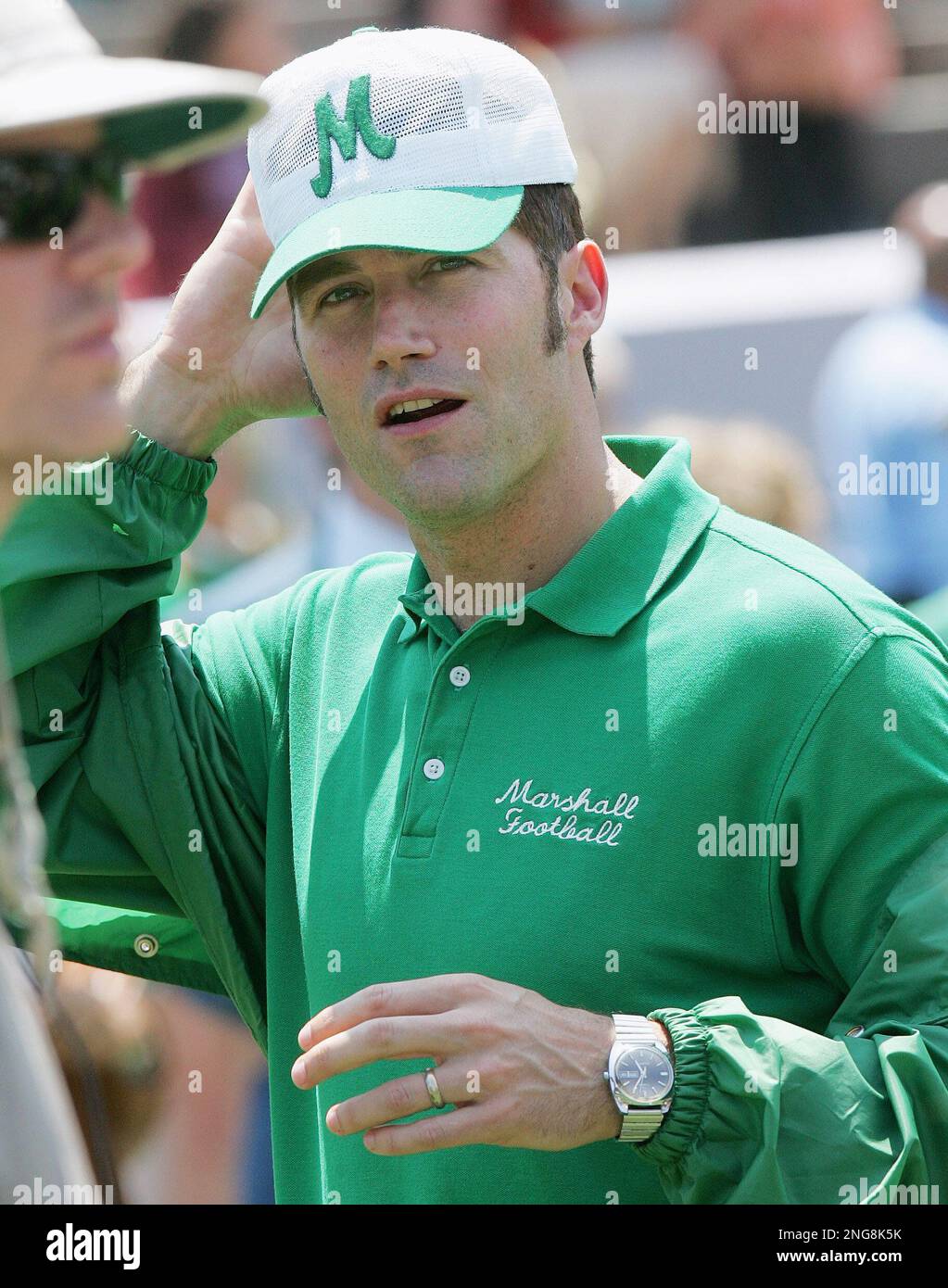 Matthew Fox, playing the role of Marshall assistant football coach Red