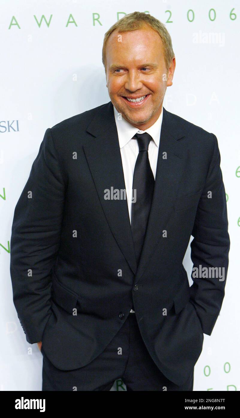 Michael Kors, Accessory Designer of the Year, poses backstage for photographers at the 2006 CFDA