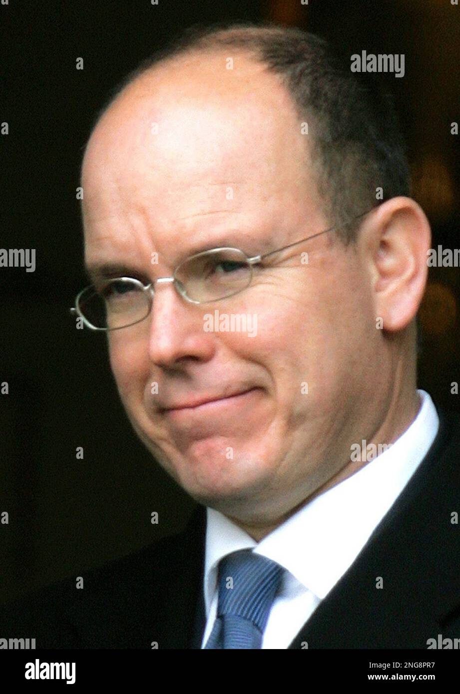 ** FILE ** Prince Albert II of Monaco stands at the Monaco Palace, in