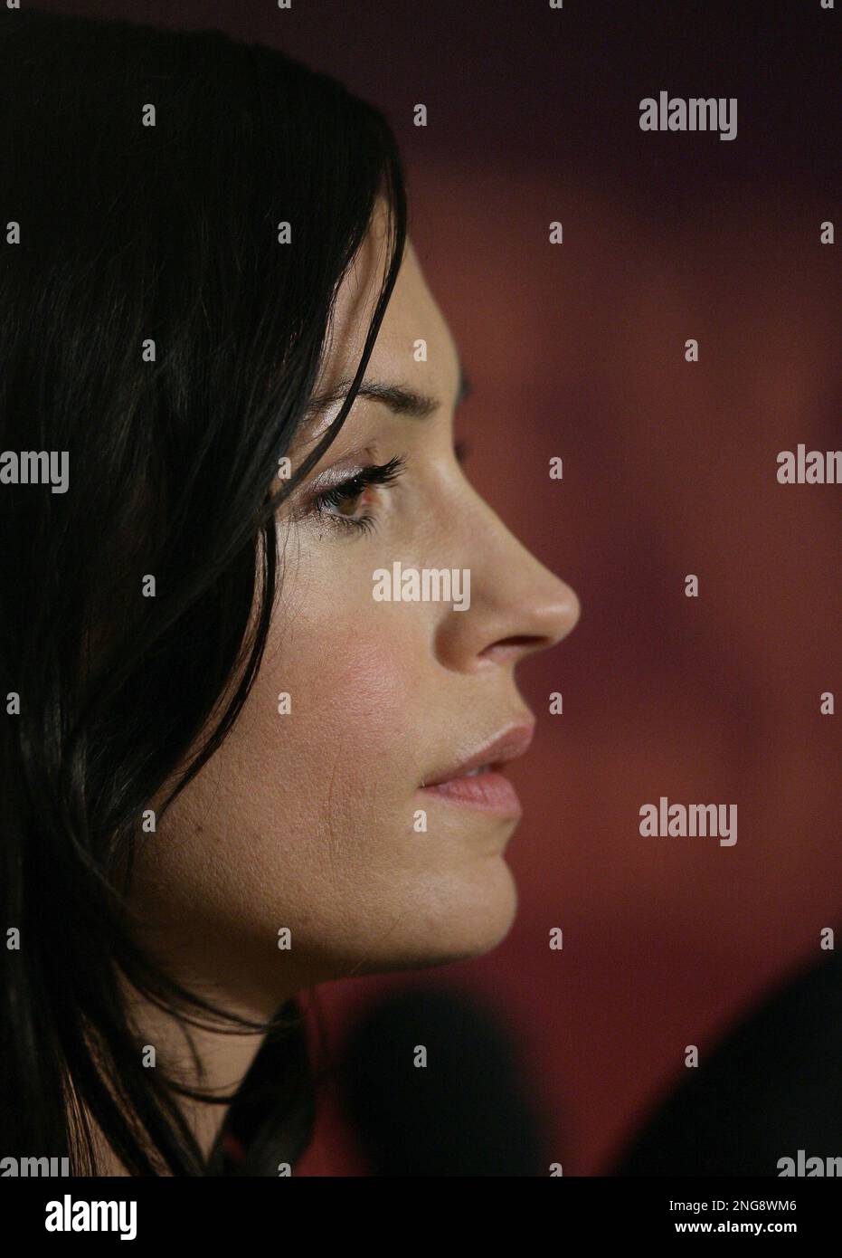 Dutch actress Famke Janssen appears during a press conference for the film "XMen The Last